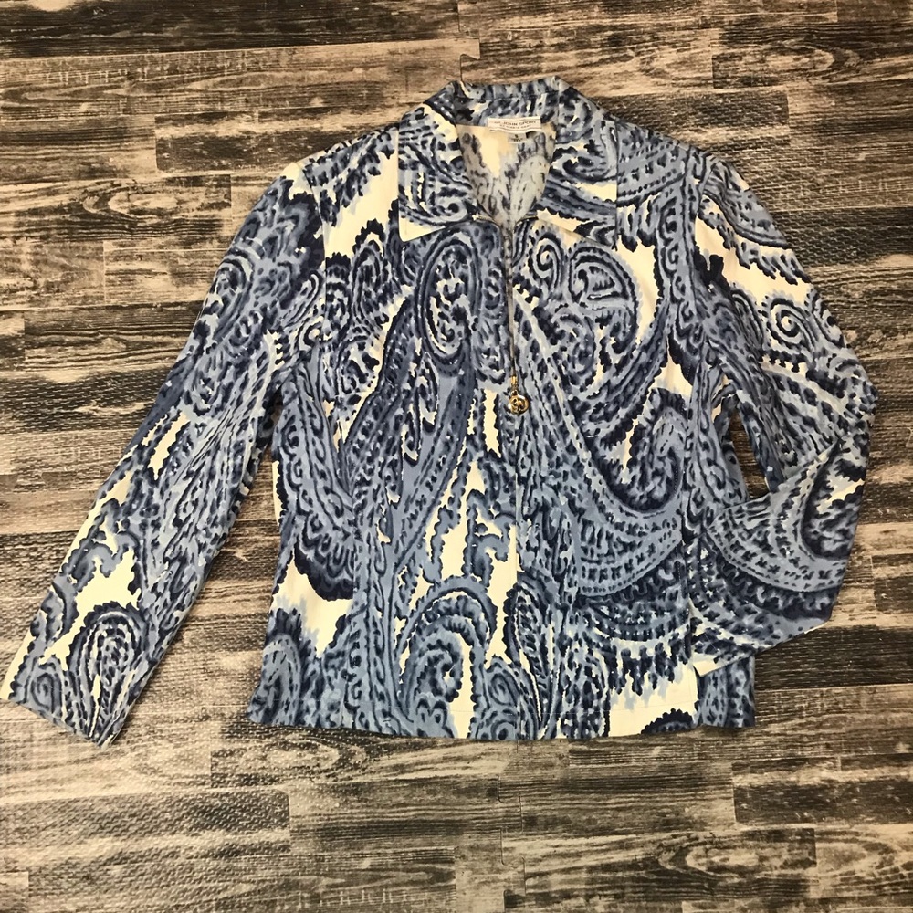 St. John by Marie Gray Zippered Jacket EUC